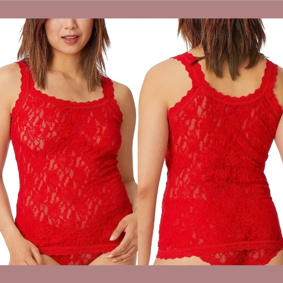 Hanky Panky Tops - NWT $52 Hanky Panky [ XS ] 1390L Signature Sheer Lace Lingerie Camisole Red